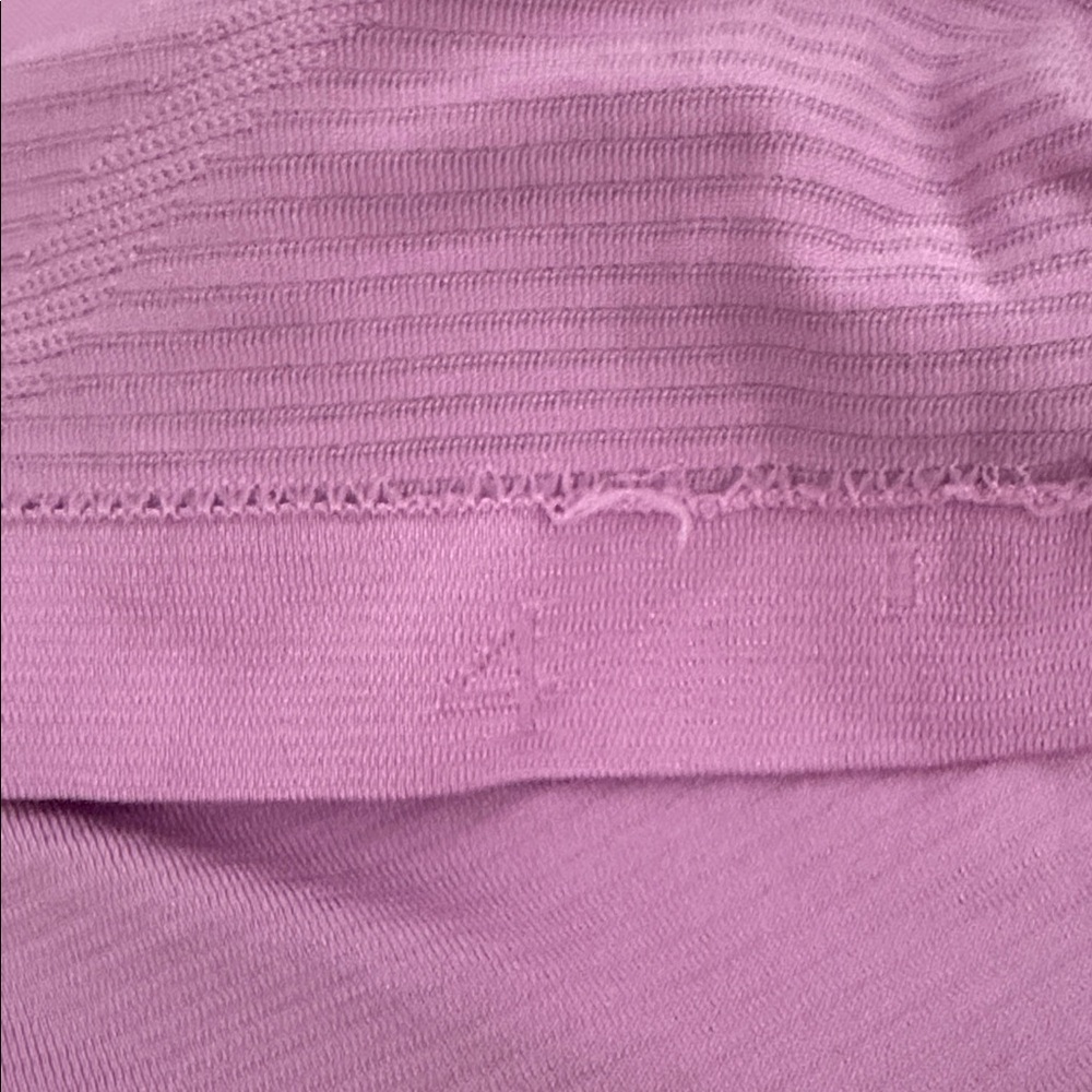 Lululemon Short Sleeve Swiftly Tech Waist Length Dahlia Mauve Size 4 - Picture 3 of 3
